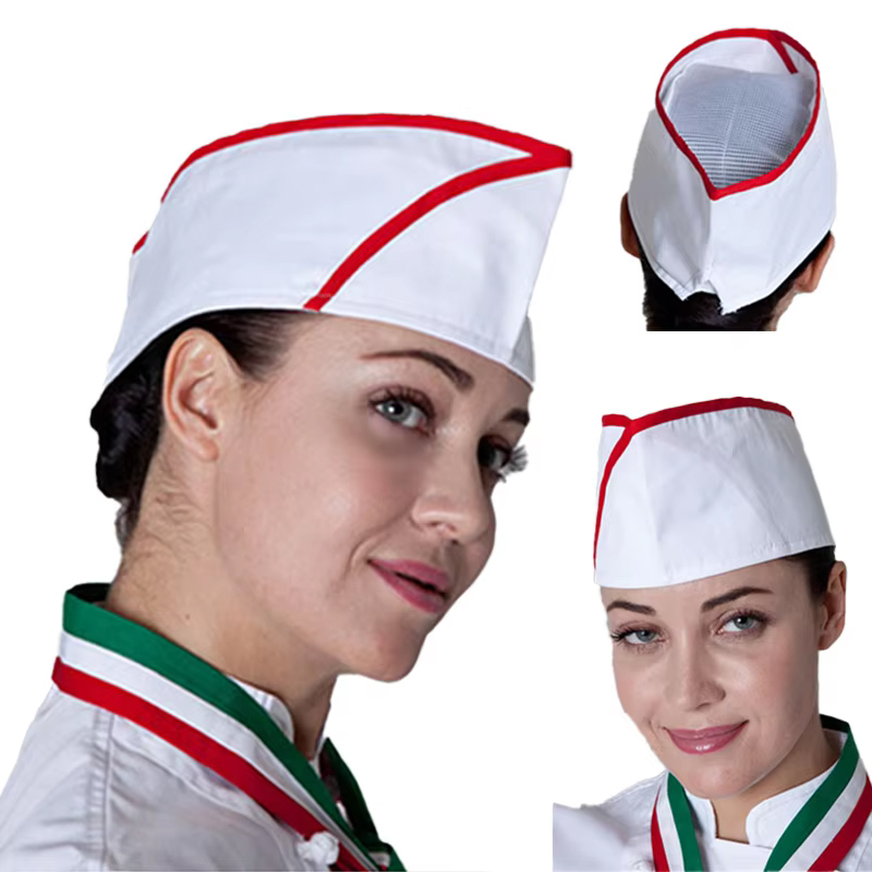 Women Kitchen Accessories - Catering Chef Boater Hat Restaurant Keuken