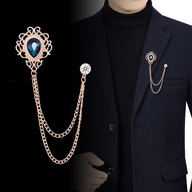 Women'S Accessories For Suit - Nieuwe Vintage Kwastje Ketting Strass Kristal