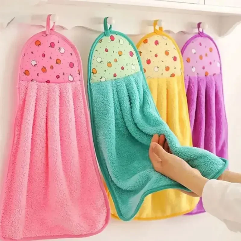 Women Kitchen Accessories - 1 stuks koraalfluwelen badkamerbenodigdheden, zachte handdoek,