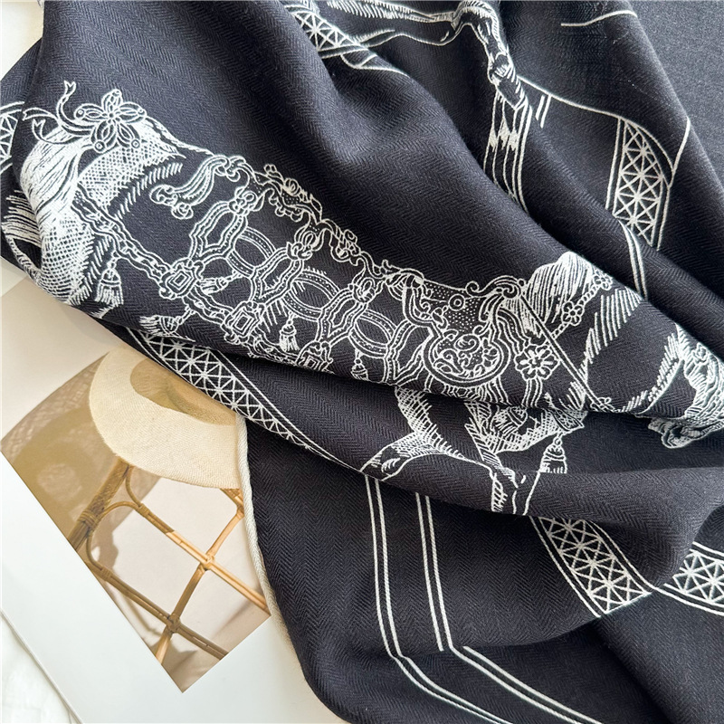 Zwart Paard Wol Zijde Blend Sj - Accessories Brand For Women recensie en prijs
